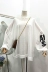 G 30 mùa hè mới thời trang hoang dã Hàn Quốc phiên bản của lỏng rộng vòng cổ đèn lồng tay áo nữ tính khí len áo len áo sơ mi
