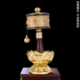Рука -Боттомная линия тибетских этнических продуктов, золото, наполненное восьми Джиксиан Тонг Меридиан Маленькая Будда Статуя Лотос Лотос Ваджраяна