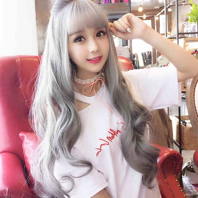 taobao agent Wavy artificial fashionable mannequin head, wig, bangs, Lolita style, internet celebrity, curls