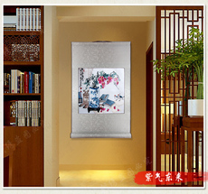 Вышивка Гуандун 紫气东来粤绣 广东特产卷轴软裱纯手工刺绣客厅书房卧室装饰画礼