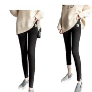 Quần legging size lớn mùa thu đông của phụ nữ cộng với quần cotton dày nhung mỏng bên ngoài mặc chất béo mm cộng với phân bón để tăng độ ấm cho eo cao