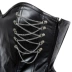 PU da đen corset đêm DS phù hợp với corset eo áo gothic dây kéo da tòa corset - Corset