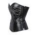 PU da đen corset đêm DS phù hợp với corset eo áo gothic dây kéo da tòa corset - Corset
