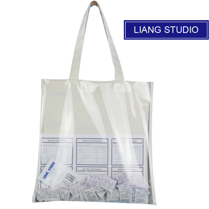 White Desiccantsummer Bag female 2021 new pattern Port style customized One shoulder Canvas bag Yellow duck Harajuku handbag Transparent bag