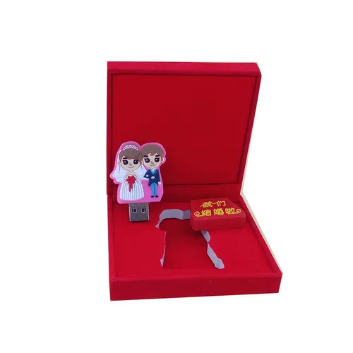 Мультяшный памятный USB-флеш-накопитель для невесты, делается под заказ, 16G