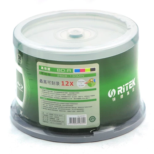 Tongde 12x Blu-ray BD-R Record Disk 25G Can Printed White Discs 50 штук бочек