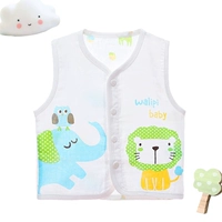 Áo vest trẻ em cotton gạc không tay áo vest nam nam vest bé gái mùa hè áo vest mỏng 1--3-5 tuổi - Áo ghi lê shop quần áo trẻ em đẹp