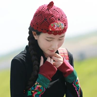 Этническая оригинальная дизайнерская осенняя ретро шерстяная шапка, этнический стиль
