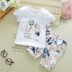 Bộ đồ bé trai mùa hè cho bé trai hai mảnh set đồ 1-3-5 tuổi mùa hè cho bé Áo thun cotton cho bé quần short ngắn tay - Phù hợp với trẻ em shop quan ao baby Phù hợp với trẻ em