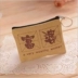 Canvas văn bản ví nhỏ nam giới và phụ nữ phần ngắn Hàn Quốc phiên bản của các dây kéo ví sinh viên thẻ mini gói đơn giản 2017 mới ví nữ Ví tiền