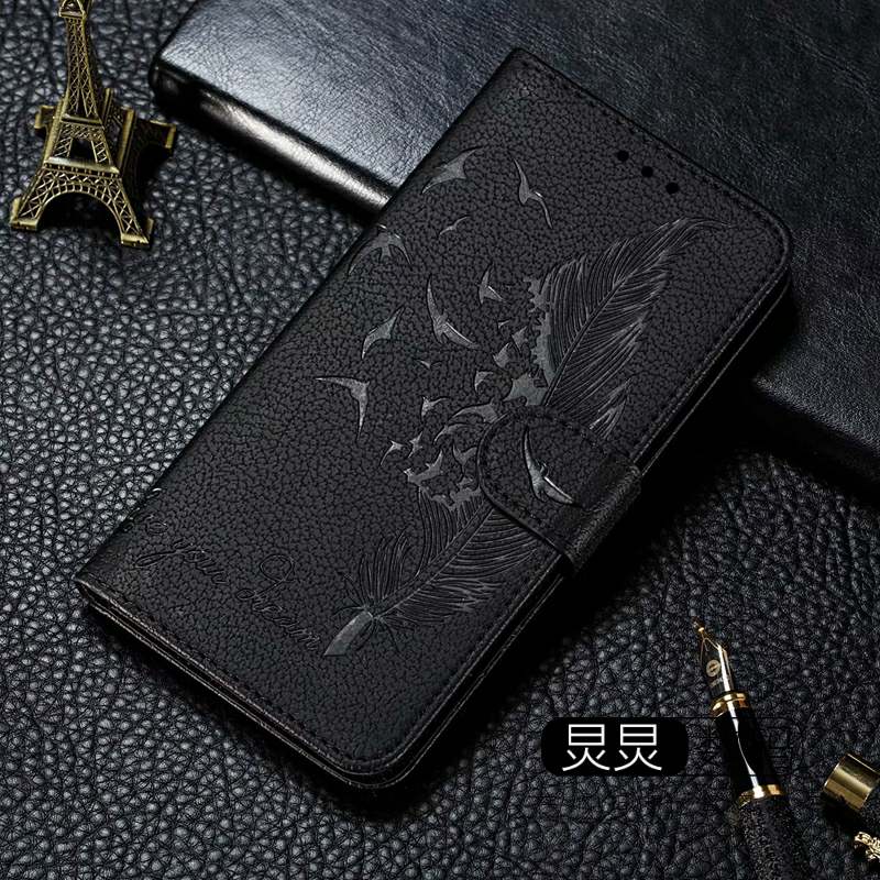 Samsung A5 & 2018 & BlackFor Samsung A5 A7 A7 A9 2018 paragraph Mobile phone set silica gel Clamshell  Insert card Leather case personality originality