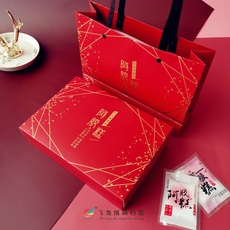 картон 新款红色500克阿胶糕包装盒手工阿胶礼品礼盒盒子固元膏手提袋