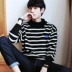 Sọc nam áo len nam cổ tròn Hàn Quốc phiên bản của xu hướng của cá tính lỏng vài mô hình áo len mùa thu áo len áo len áo triều