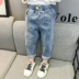 2019 mùa thu mới quần jeans bé gái 1-3-5 tuổi Cô gái trẻ em hoang dã quần tây thời trang kiểu quần harem - Quần jean