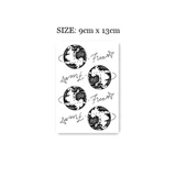 Татуировка, звездное небо, самолет, свежие тату наклейки, 4 шт