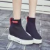 Vớ giày nữ Hàn Quốc phiên bản của ulzzang tăng sneakers 2018 new net red giúp đỡ cao ins siêu lửa giày cũ giày the thao nữ sneaker Giày cao gót