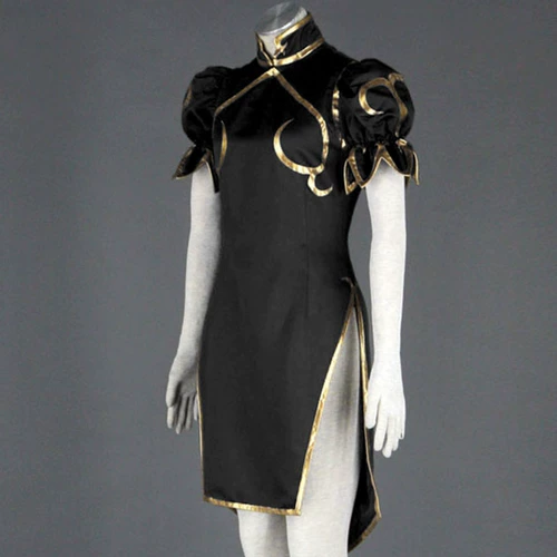 Черное ципао, косплей, полный комплект