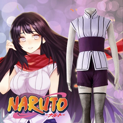 Последняя аниме детская одежда для косплей женская одежда Naruto Hinata Hinata Cos Compling Full Set