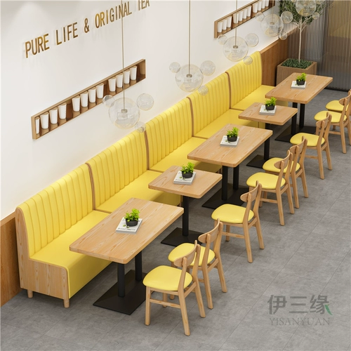 Западный ресторан Hamburg Store расположить настенные карты диван молоко -чай магазин Qingba Cafe Столы и настройка мебели для комбинирования кресла