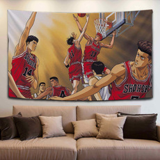 Гобелен 定制动漫灌篮高手周边挂毯流川枫学生宿舍床头装饰挂布直播背景布