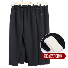 Одежда для дам 中老年女裤秋冬妈妈裤子长裤宽松老人羊羔绒加绒奶奶厚休闲裤高腰