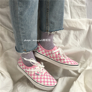 Nhật bản mềm cô gái gió hồng lưới skateboard giày ngọt ngào tie Harajuku giày vải nữ sinh viên giày phẳng chic