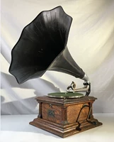 1906 Centennial Antique American Victory Victor 3 Dog Brand Big Horn Hand Shook Sound Machine Singer