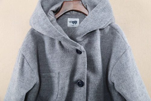 Зимнее шерстяное пальто с капюшоном для отдыха, 2019, детская одежда