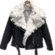 ICE LIMITED Lông cừu lông cừu da thuộc da rám nắng xuống áo khoác nữ ngắn - Quần áo da