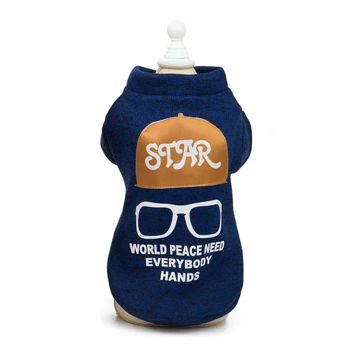 Короткий кошачий кошка кошка кошка одета в голубой кот белый черный английский короткий кошачий хлопковой свитер плюшевая собака осень и зимнее платье