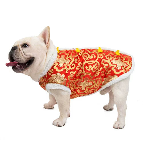 Bulling Dog Новый год Fasun Doubago Dog Dog Clothing осень и зимний домашний хлопок Vesifle