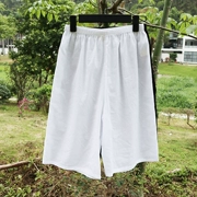 Su Yan ~ quần an toàn hai màu đen trắng gạo nguyên bản 2019 hè mới cotton rộng thoải mái - Quần tây thường
