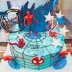Trang trí bánh hình người nhện trang trí phim hoạt hình búp bê đồ chơi tay bộ 7 mô hình rắn - Trang trí nội thất