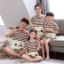 Cha mẹ và con đồ ngủ mùa hè ngắn- tay bông một gia đình ba mẹ và con đồ ngủ phim hoạt hình Hàn Quốc mẹ của phụ nữ dịch vụ nhà phù hợp với Cha mẹ và con