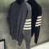 Các TB mới Song Zhongji Li Yifeng với áo sơ mi nam Hàn Quốc phiên bản của tự trồng vài chiếc áo len màu áo thun rắn Cặp đôi áo len