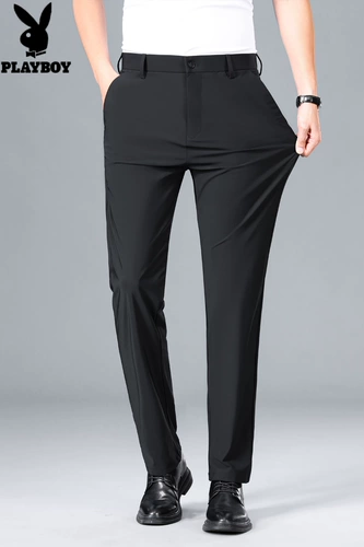 Playboy, мужские осенние эластичные штаны для отдыха, в корейском стиле, свободный прямой крой