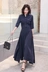 Váy của phụ nữ Pháp Yamamoto retro váy siêu cổ tích trên đầu gối là rất cổ tích Pháp khe áo sơ mi khe - Váy dài