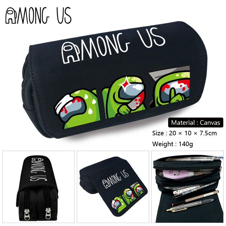 Among&us-14Among us periphery Pencil case Space Werewolf kill canvas Pencil case male girl student student comic pencil-box pencil case