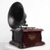 Hoài niệm retro cong ống sừng tay máy hát vinyl ghi âm máy đồng hồ quyền lực phong cách châu Âu phòng khách trang trí âm thanh - Máy hát Máy hát