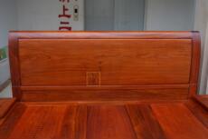 Красный кровати 森迈缅甸花梨红木床实木床光面独板卯榫明清古典加厚实用收藏原木