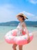 Vòng bơi người lớn nữ dày tay cầm để tăng phao cứu sinh trẻ em bơm hơi vòng nách vòng người lớn nổi vòng bơi - Cao su nổi phao tay intex Cao su nổi