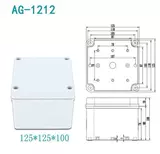 125*125*100 мм водонепроницаемая проводка электрическая герметичная коробка с кроватой пластиковой оболоч