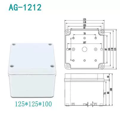 125*125*100 мм водонепроницаемая проводка электрическая герметичная коробка с кроватой пластиковой оболоч