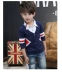 Mùa xuân và mùa thu 2019 Trẻ em mặc áo thun đáy cổ áo dài tay Cotton giả 2 mảnh Big Boy Tops - Áo thun