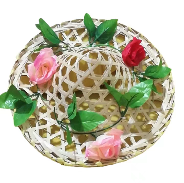Пиратская детская шляпа Танцевальная шляпа из бамбука Blossom Blossom Straw Hat взрослая шляпа для танца на площади Dance Proposal Bamboo Hat