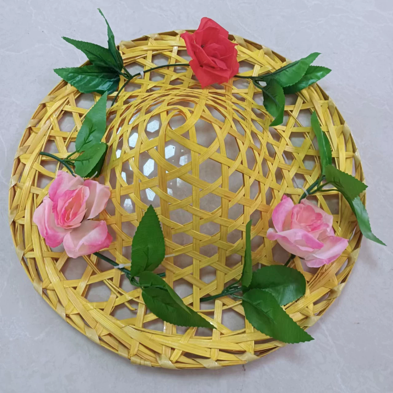 Пиратская детская шляпа Танцевальная шляпа из бамбука Blossom Blossom Straw Hat взрослая шляпа для танца на площади Dance Proposal Bamboo Hat