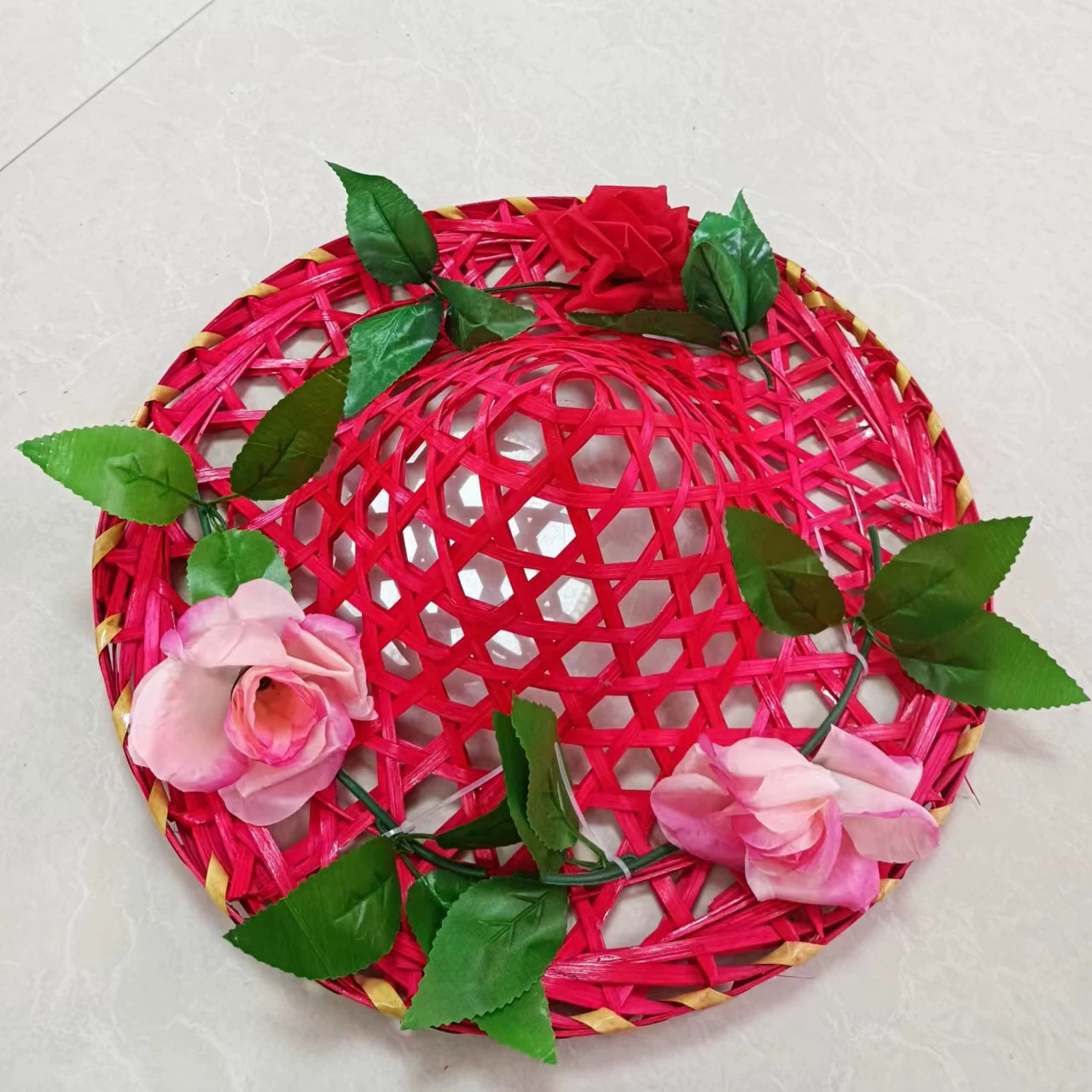 Пиратская детская шляпа Танцевальная шляпа из бамбука Blossom Blossom Straw Hat взрослая шляпа для танца на площади Dance Proposal Bamboo Hat