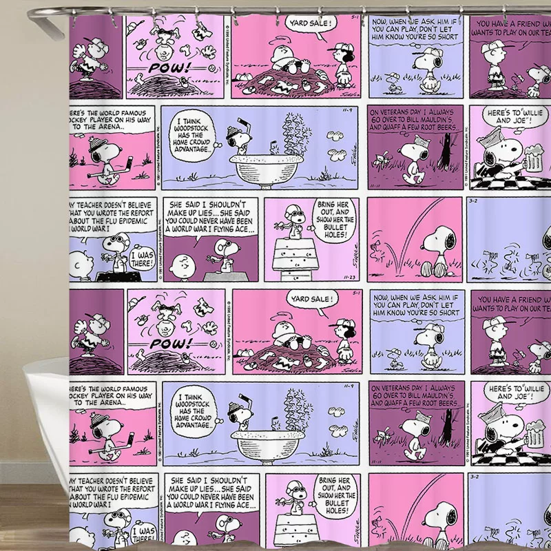 Snoopy, ньюби, занавес, ткань, полиэстер