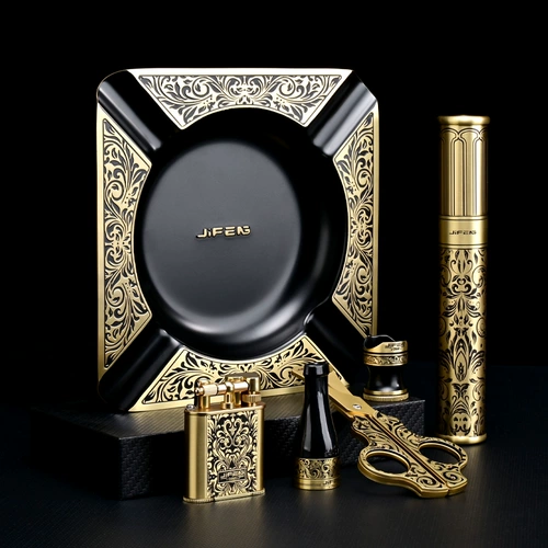 Ветрозащитные ножницы, зажигалка, пепельница, мундштук, комплект