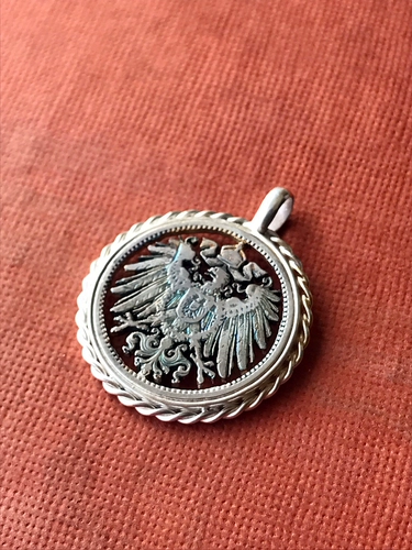 Оригинальная антикварная серебряная монета ручной работы, подвеска, ожерелье, свитер, Германия